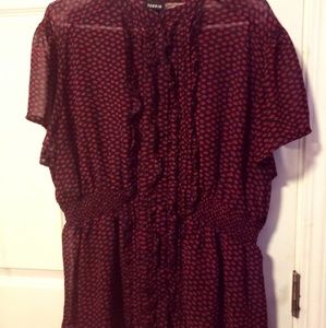 Torrid babydoll lips pattern top